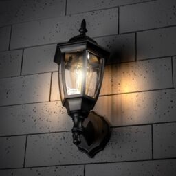 CGC Lighting Dada Black Outdoor Wall Lantern Vintage Wall Light IP44 E27 Standard Screw Polycarbonate - thumbnail 3