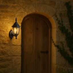 CGC Lighting Dada Black Outdoor Wall Lantern Vintage Wall Light IP44 E27 Standard Screw Polycarbonate - thumbnail 8