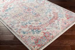 Livabliss Murat-Vintage Blue Yellow Grey Traditional Boho Living Dining Bedroom Rug in Red - Size: 200 cm x 275 cm - thumbnail 6