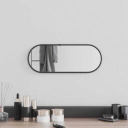 Berkfield Home Wall Mirror Black 40x15 cm Oval - thumbnail 2