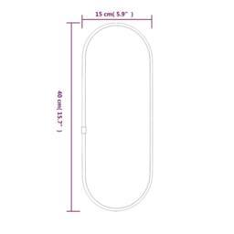 Berkfield Home Wall Mirror Black 40x15 cm Oval - thumbnail 6