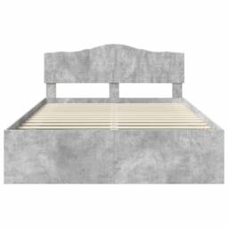 Berkfield Home Bed Frame with Headboard Concerte 160 x 200 cm Solid Pine Wood in Grey - thumbnail 7