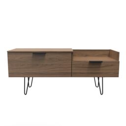 Ready Assembled 2 U Fuji TV Console Unit (Ready Assembled) in Walnut - thumbnail 1
