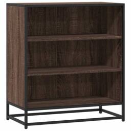 Berkfield Home Sideboard Brown Oak 68x35x76 cm Engineered Wood & Metal - Size: 68 x 35 x 76 cm - thumbnail 1