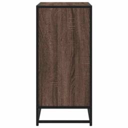 Berkfield Home Sideboard Brown Oak 68x35x76 cm Engineered Wood & Metal - Size: 68 x 35 x 76 cm - thumbnail 5