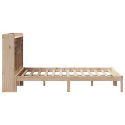 Berkfield Home Bookcase Bed without Mattress 135x190 cm Double Solid Wood Pine in Light Tan - thumbnail 7