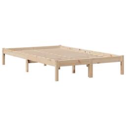 Berkfield Home Bookcase Bed without Mattress 135x190 cm Double Solid Wood Pine in Light Tan - thumbnail 5