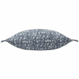 Wylder Belle 100% Cotton Botanical Pleat Fringe Cushion in Light Blue - Size: 30 cm x 50 cm - thumbnail 3