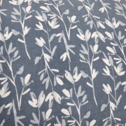 Wylder Belle 100% Cotton Botanical Pleat Fringe Cushion in Light Blue - Size: 30 cm x 50 cm - thumbnail 5