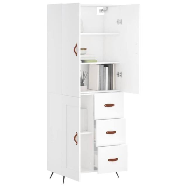 Berkfield Home Highboard White 69.5x34x180 cm Engineered Wood - image 1