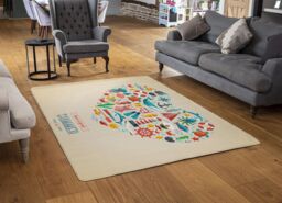 Benjamin Tate Design Love Heart Of Sealife & Nautical Items Rug in Natural - Size: Large - thumbnail 2