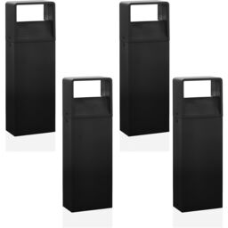 Loops 4 PACK IP44 Outdoor Pedestal Light Modern Anthracite 6W LED Wall Gate Post
