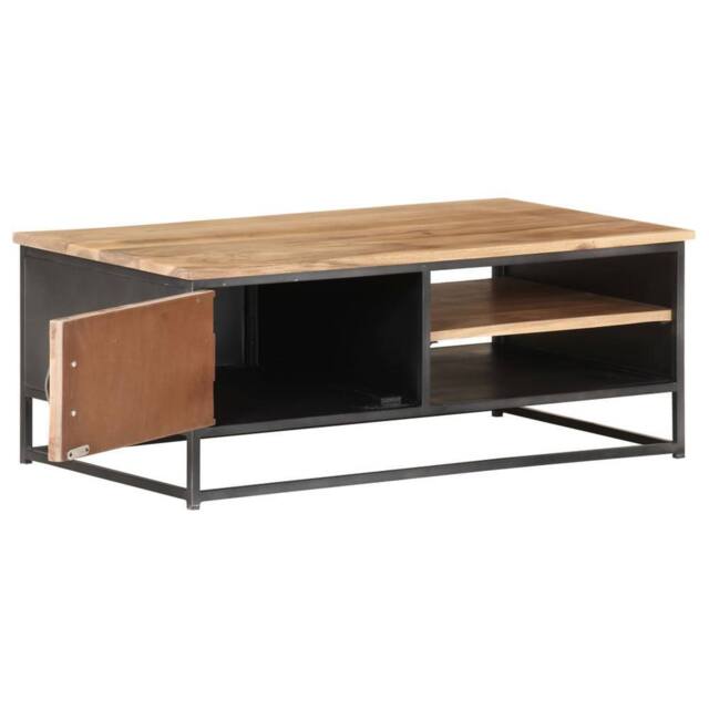 Berkfield Home Beautiful Coffee Table 90x50x35 cm Solid Acacia Wood in Brown - Size: 90 x 50 x 35 cm - image 1