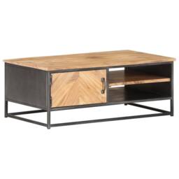 Berkfield Home Beautiful Coffee Table 90x50x35 cm Solid Acacia Wood in Brown - Size: 90 x 50 x 35 cm - thumbnail 8