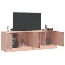Berkfield Home TV Cabinets 2 pcs Pink 67x39x44 cm Steel - Size: 67 x 39 x 44 cm
