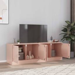 Berkfield Home TV Cabinets 2 pcs Pink 67x39x44 cm Steel - Size: 67 x 39 x 44 cm - thumbnail 2