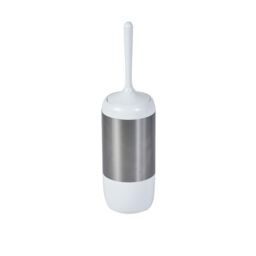 Showerdrape Elite White Chrome Toilet Brush & Holder - thumbnail 4