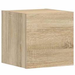Berkfield Home Sturdy 3 Piece TV Cabinet Set Sonoma Oak Engineered Wood in Light Oak - thumbnail 6