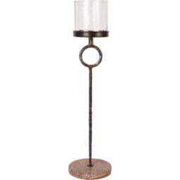 Libra Interiors Rutland Table Hurricane Large 45cm in Gold - thumbnail 1