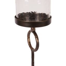 Libra Interiors Rutland Table Hurricane Large 45cm in Gold - thumbnail 4