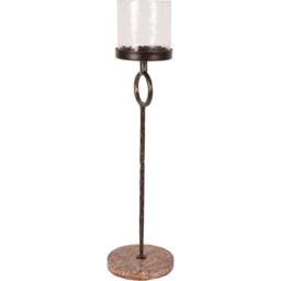 Libra Interiors Rutland Table Hurricane Large 45cm in Gold - thumbnail 3
