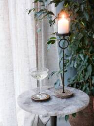 Libra Interiors Rutland Table Hurricane Large 45cm in Gold - thumbnail 6