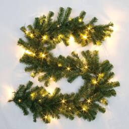 Shatchi Green Christmas Garland Alaskan Pine for Fireplaces Home Wall Door Stair Artificial Xmas Tree Garden Yard Decorations 2m/200cm - thumbnail 3