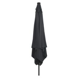 Berkfield Home Square Patio Umbrella with LED Lights 295x245 cm Dark Gray - thumbnail 2