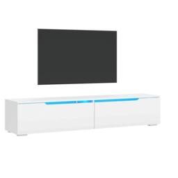 ERGOVEXA White Floating TV Stand Unit Cabinet Wall Mounted Storage Door - thumbnail 1