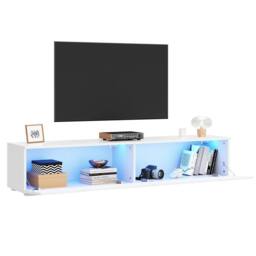 ERGOVEXA White Floating TV Stand Unit Cabinet Wall Mounted Storage Door - thumbnail 3