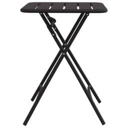 Berkfield Home Modern Foldable Garden Table - Anthracite - 55x55x73 cm - Steel in Black - Size: 55 x 55 x 73 cm - thumbnail 5