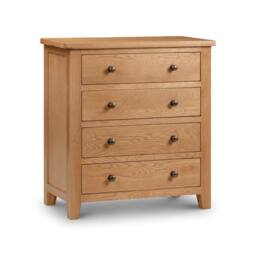 Cheshire Premium Kingsley 4 Drawer Chest - Oak in Brown - thumbnail 1