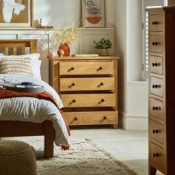 Cheshire Premium Kingsley 4 Drawer Chest - Oak in Brown - thumbnail 3