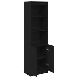 Berkfield Home Highboard Black Oak 50x35x180 cm Engineered Wood - Size: 50 x 35 x 180 cm - thumbnail 5