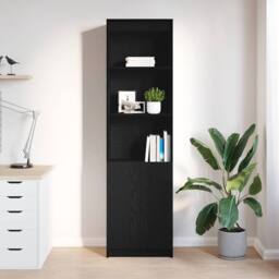Berkfield Home Highboard Black Oak 50x35x180 cm Engineered Wood - Size: 50 x 35 x 180 cm - thumbnail 1