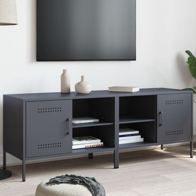 Berkfield Home TV Cabinets 2 pcs Anthracite 68x39x50.5 cm Steel - image 1