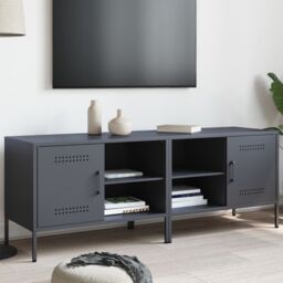 Berkfield Home TV Cabinets 2 pcs Anthracite 68x39x50.5 cm Steel - thumbnail 1