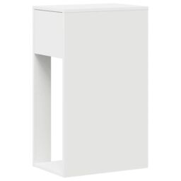 Berkfield Home Computer Tower Stand with Drawer White 30x44x74 cm - Size: 30 x 44 x 74 cm - thumbnail 7