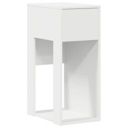 Berkfield Home Computer Tower Stand with Drawer White 30x44x74 cm - Size: 30 x 44 x 74 cm - thumbnail 2