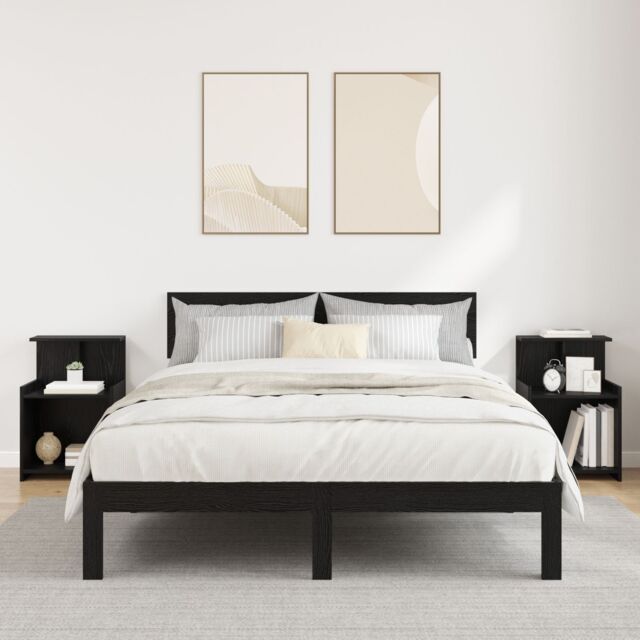 Berkfield Home Bedside Cabinets 2-Pack Black Oak 40 x 35 x 60 cm Engineered Wood - image 1