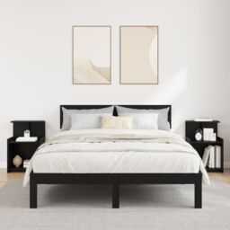 Berkfield Home Bedside Cabinets 2-Pack Black Oak 40 x 35 x 60 cm Engineered Wood - thumbnail 1