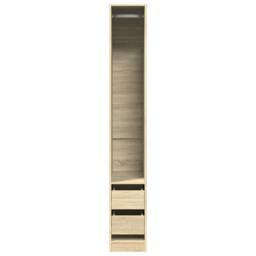 Berkfield Home Wardrobe Sonoma Oak 30x50x200 cm Engineered Wood in Light Brown - Size: 30 x 50 x 200 cm - thumbnail 4