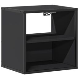 Berkfield Home Wall-mounted Bedside Cabinet Black 40x31x39.5 cm - thumbnail 6