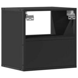 Berkfield Home Wall-mounted Bedside Cabinet Black 40x31x39.5 cm - thumbnail 8