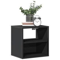 Berkfield Home Wall-mounted Bedside Cabinet Black 40x31x39.5 cm - thumbnail 4