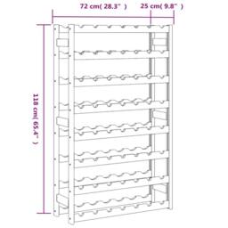 Berkfield Home Beautiful Wine Rack for 56 Bottles Brown Solid Wood Pine - thumbnail 7