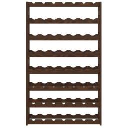 Berkfield Home Beautiful Wine Rack for 56 Bottles Brown Solid Wood Pine - thumbnail 1