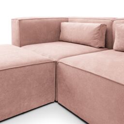 Abakus Direct Doris Large Reversible Corner Sofa with High-Density Foam Available in 6 Colours in Pink - thumbnail 8