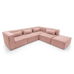 Abakus Direct Doris Large Reversible Corner Sofa with High-Density Foam Available in 6 Colours in Pink - thumbnail 4