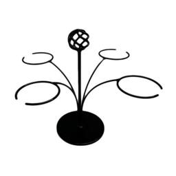 Poppyforge 4 Glass Cocktail Tree Sundries - W35.6xH31.7 cm - Powder Coated Black